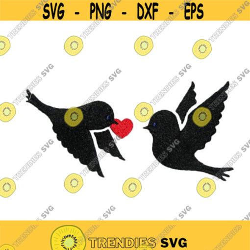 Love Birds Wedding Valentines Day Embroidery Design Monogram Machine INSTANT DOWNLOAD pes dst Design 976