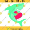 Love Bites Shark fish Valentines Day Cuttable Design SVG PNG DXF eps Designs Cameo File Silhouette Design 1362
