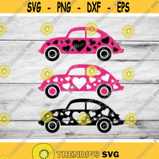 Love Bug Svg Valentines Day Svg Love Svg Car with Hearts Cut Files Vintage Car Svg Dxf Eps Png Girls Valentine Svg Silhouette Cricut Design 817 .jpg