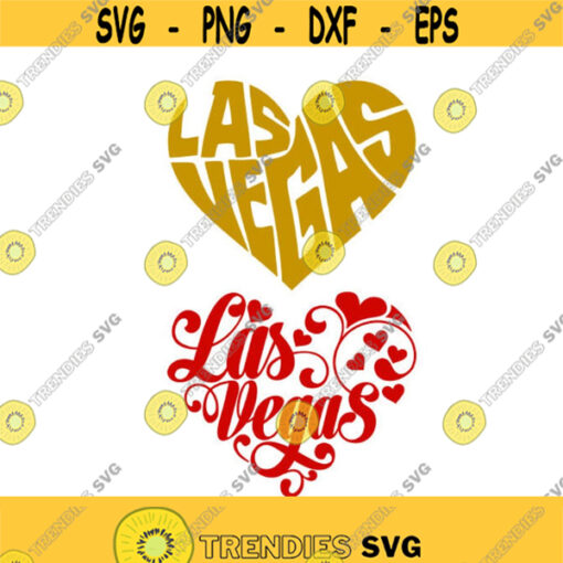 Love Heart Las Vegas Cuttable Design SVG PNG DXF eps Designs Cameo File Silhouette Design 235