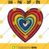Love Heart Rainbow Wedding Valentines Day Embroidery Design Monogram Machine INSTANT DOWNLOAD pes dst Design 585