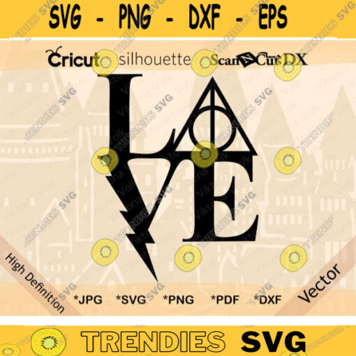 Love Magic SVG Printable Silhouette jpg png dxf pdf svg Outline Vector Cricut