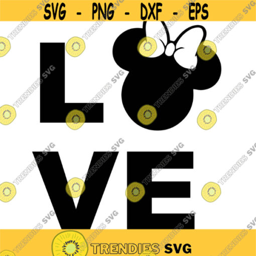 Love Minnie Decal Files cut files for cricut svg png dxf Design 335