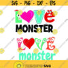 Love Monster Valentines day Cuttable Design SVG PNG DXF eps Designs Cameo File Silhouette Design 1378