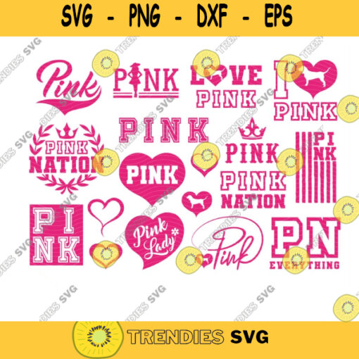 Love Pink SVG Love Pink bundle Love Pink Clip Art Bundle Love Pink Pink Nation Love Pink Dog Pink lady svg. 142