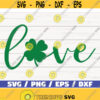 Love Shamrock SVG St. Patricks Day SVG Cut Files Commercial use Cricut Clip art Printable vector Irish SVG Clover Svg Design 826