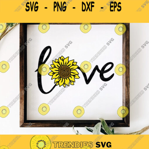 Love Sunflower SVG Love Sunflower Png Love Sunflower Dxf Love Sunflower Clipart Svg files for Cricut Silhouette Sublimation Designs