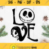 Love The Nightmare Before Christmas Svg Jack Skellington And Sally Svg Love Svg