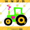 Love Tractor Valentines Day Farm Cuttable Design SVG PNG DXF eps Designs Cameo File Silhouette Design 1374