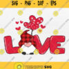 Love With Gnome Svg Happy Valentine Day Svg Png Silhouette Clipart
