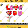 Love You SVG Valentines Day Svg Valentines Cut File Heart Svg I Love You Svg Silhouette Cricut Svg Dxf Png Pdf Design 469