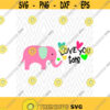 Love You Tons Elephant and Hearts Cuttable Design in SVG DXF PNG Ai Pdf Eps Design 69