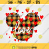 Love disney svg Love disney dxf Love disney cut Love mickey svg Love mickey plaid dxf Love mickey cut Valentines day svg Design 422