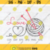 Love knitting svg Yarn heart svg Yarn ball png Crochet svg crafting clipart crocheting svg Design 136