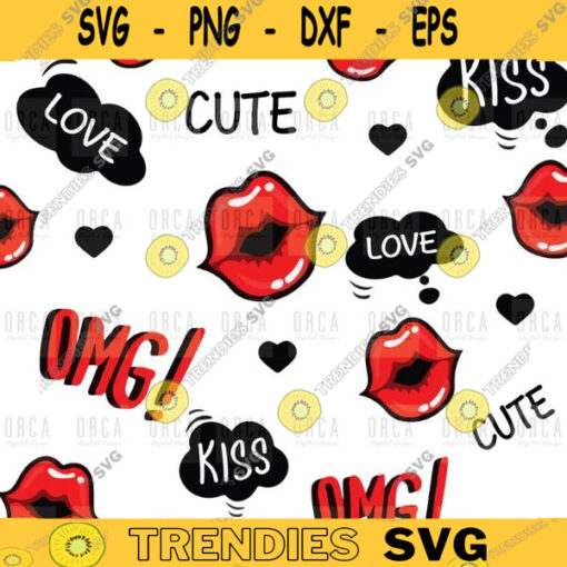 Love svg Cute svg kiss svg OMG svg OMG print svg kiss background svg png digital file 208