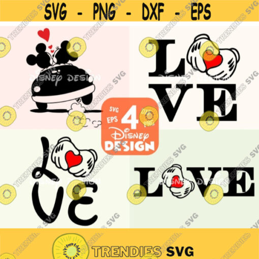 Love svg filesGirls shirt design Valentines day svg files Minnie Mouse bow clipart Love sign Disney Family shirts svgs Cricut Silhouette Design 332