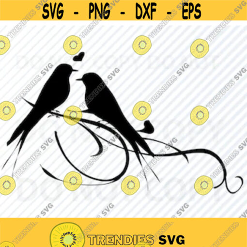 Lovebirds SVG Files Love Birds Vector Image Clipart love birds SVG File For Cricut Bird Silhouettes EpsDxf Clip Art love bird png Design 30