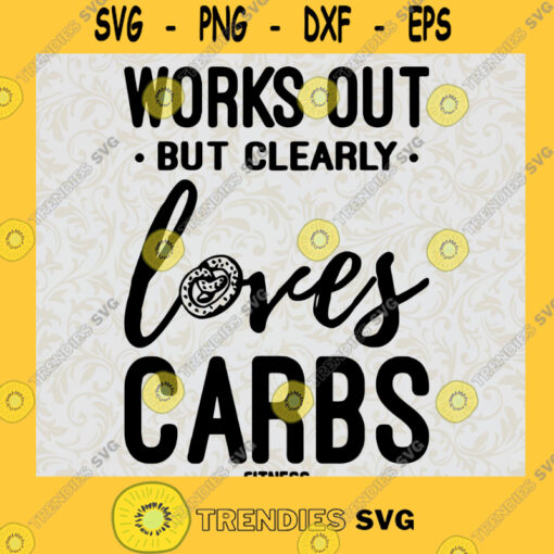 Loves Carbs Racerback Tank Gym Tank Funny Tanks Runner Exercise Tank SVG PNG EPS DXF Silhouette Cut Files For Cricut Instant Download Vector Download Print File