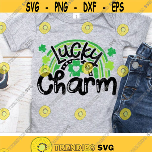 Lucky Charm Svg St. Patricks Day Svg Rainbow Svg Clover Quote Cut Files Kids Svg Dxf Eps Png Baby Girl Clipart Silhouette Cricut Design 2041 .jpg