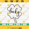 Lucky Clover SVG St. Patricks Day SVG Cut File Commercial use Cricut Silhouette Vector Printable Clip art Design 496