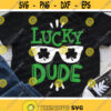 Lucky Dude Svg Boys St. Patricks Day Svg Clover Svg Dxf Eps Png Kids Cut Files Funny Svg Boy Svg Baby Clipart Silhouette Cricut Design 137 .jpg