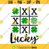 Lucky Tic Tac Toe SVG St. Patricks Day Svg Irish Svg Saint Patricks Day SVG St. Paddys Day Svg Four Leaf Clover Svg Shamrock Svg Design 171 .jpg
