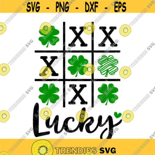 Lucky Tic Tac Toe SVG St. Patricks Day Svg Irish Svg Saint Patricks Day SVG St. Paddys Day Svg Four Leaf Clover Svg Shamrock Svg Design 171 .jpg