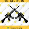 Machine Guns SVG Files for Cricut Black White Vector Images Silhouette Clip Art Rifles svg Eps Png dxf ClipArt Gun logo Sub machine Design 679