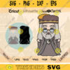 Magic Master Color SVG Simple Design Cut File Wizard Vector Clipart Chibi School of Magic Professor Color PNG