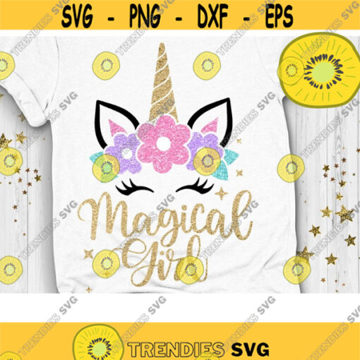 Magical Girl Svg Unicorn Girl Svg Layered Cut File Svg Dxf Eps Png Design 946 .jpg