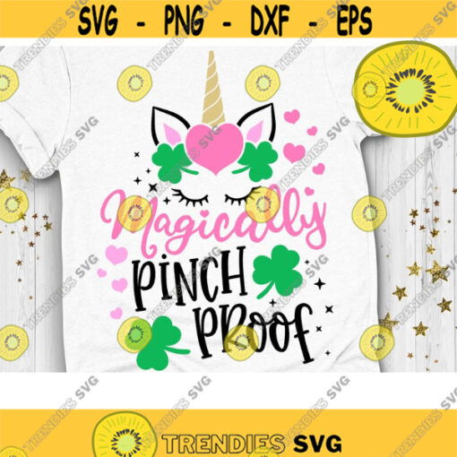 Magically Pinch Proof Svg St Patricks Unicorn Svg St Patricks Day Svg Lepricorn Svg Clover Unicorn Svg Eps Dxf Png Design 523 .jpg