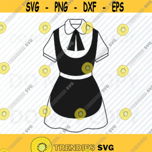 Maids Uniform SVG Files Maid Vector Images Clipart Cleaning company SVG file For Cricut Eps Png Dxf Stencil Clip Art maid clothing Design 372