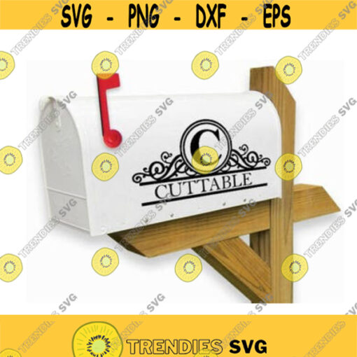 Mailbox Frame Monogram Cuttable Design SVG PNG DXF eps Designs Cameo File Silhouette Design 161
