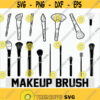 Makeup brush svg makeup svg fashion svg cosmetic svg beauty svg clipart silhouette decal stencil vinyl cut file Design 212