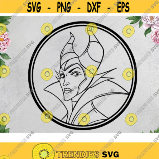 Malificent design Svg Perfectly Wicked Png Floral Frame Cartoon Villain Fairy Tale Girl Cricut Silhouette Dxf Eps Htv Evil Queen Witch .jpg