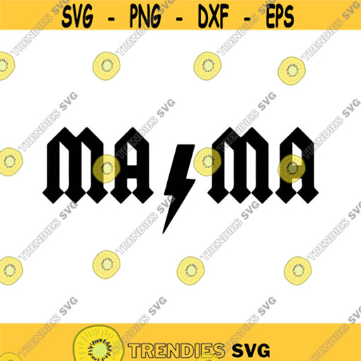 Mama ACDC Inspired Decal Files cut files for cricut svg png dxf Design 198