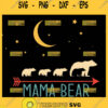 Mama Bear And Cubs Svg Mom And Baby Bear Below The Night Sky Svg 1