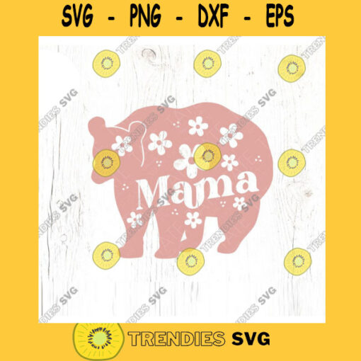 Mama Bear Retro SVG cut file Retro floral Mom svg for t shirt Retro Mothers Day svg Boho mama svg Commercial Use Digital File