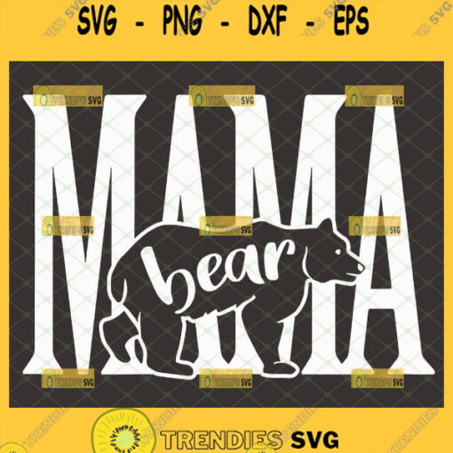 Mama Bear Words Svg Momma Bear Svg Word Art Svg 1