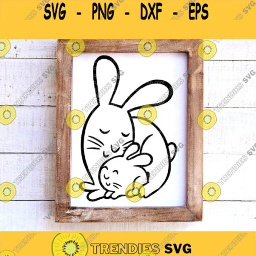 Mama Bunny SVG Baby Bunny Svg easter svg cute easter svg easter bunny svg rabbit svg mama and baby bunny svg easter cut file