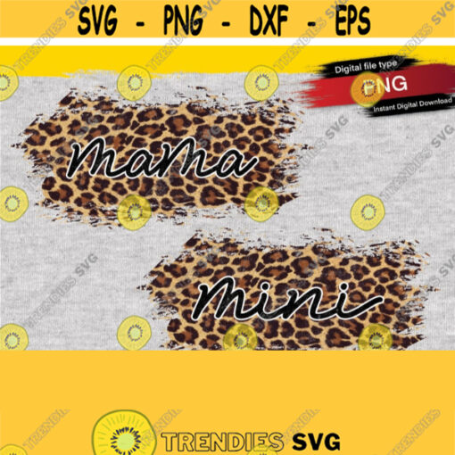 Mama Mini Leopard Sublimation Design Vintage png Mama Mini PNG Instant Download Leopard Print Mama Design Leopard Print Animal Print Design 395
