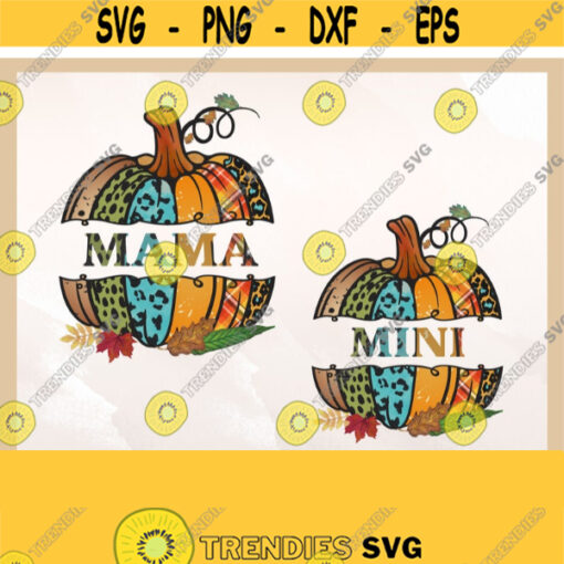 Mama Mini Split Pumpkin png Leopard Pumpkin png Pumpkin Sublimation Fall png Fall Sublimation Designs
