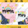 Mama Mini Svg Rainbow Svg Mama Svg Mini Cut Files Mommy and Me Svg Dxf Eps Png Matching Shirts Svg Family Clipart Silhouette Cricut Design 1996 .jpg