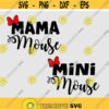 Mama Mini svg Retro Mama Baby svg Retro matching svg mothers days matching svg Cut files Sublimation SVG PNG.jpg