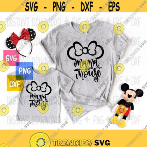 Mama Mouse Minnie Mouse SVG Instant Download Minnie Mouse Head Vector Mommy Mouse svg Cut File Minnie Mouse for Silhouette and Cricut Design 235