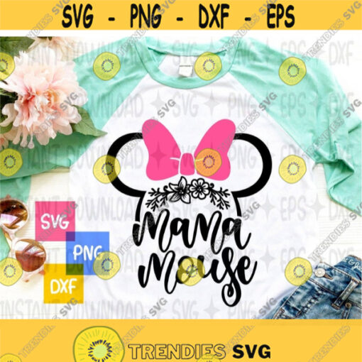 Mama Mouse svg Minnie Mouse SVG Instant Download Minnie Mouse Head svg Mommy Mouse svg Cut File Minnie Bow svg Disney Trip svg Disney Design 387