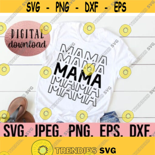 Mama SVG Digital Download Cricut Cut File Cool Mom SVG Mom Life png Retro Mama svg Bad Moms Club Silhouette Cut File Design 347