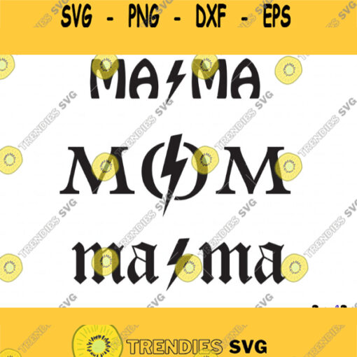 Mama Thunder SVGMama mom saying svgVectorMama Mom Clipart Clip art Image Silhouette Cameo cutting file Cricut bear svgiron transfer