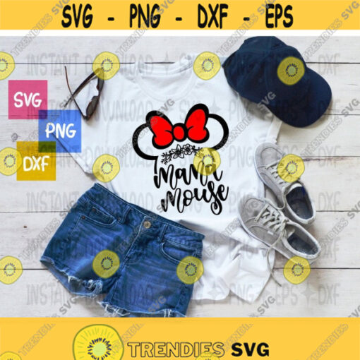 Mama mouse Svg Mommy mouse Svg Mouse Svg Minnie Svg Minnie mouse Svg Disney Svg Cutting files for use with Silhouette Cricut Design 340