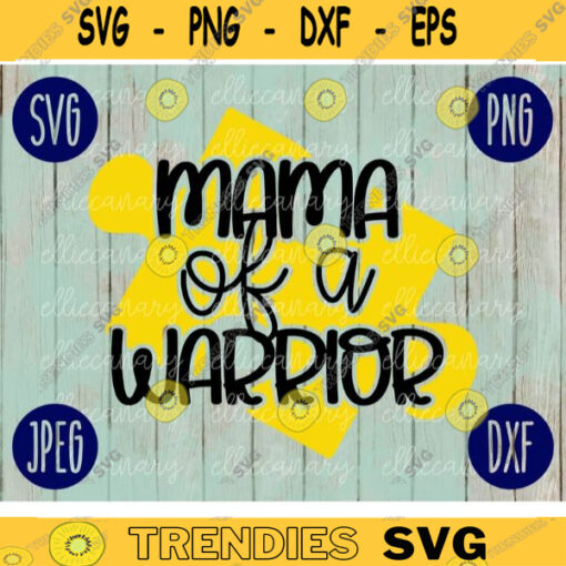 Mama of a Warrior Autism Awareness Acceptance svg png jpeg dxf Commercial Use Vinyl Cut File Puzzle Piece Light It Up Blue Parent Mom Dad 2428